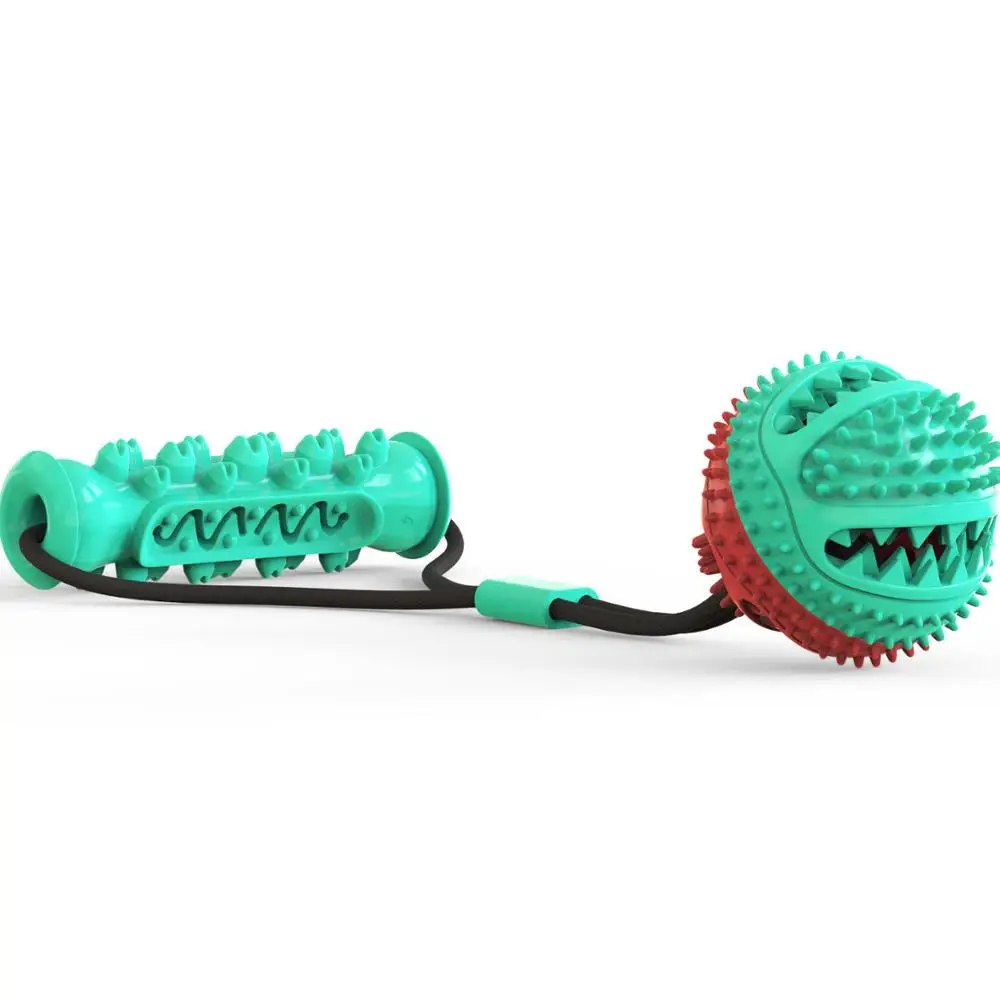 Teeth Rubber Bite Funny Puppy Training Ball Chew Toys Play Go Get Elastic Ropes Pet Tooth Cleaning Iq Exercise |