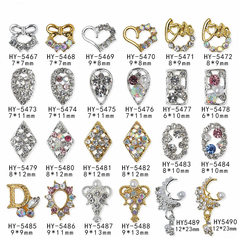 10 шт./лот модные формы 3d дизайн ногтей древний металлический сплав с боками Jewley AB