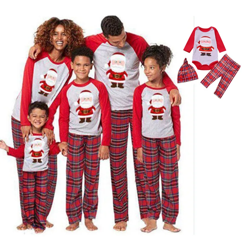 

Рождественские комплекты одежды для всей семьи; Рождественские пижамы для всей семьи комплект 2019 новый год рождество для «Daddy Mommy Me "Пижама д...