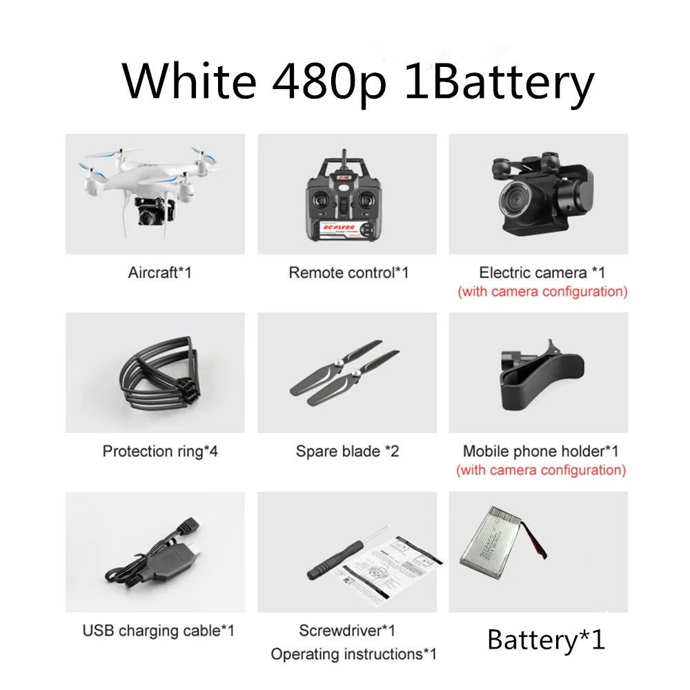 white 480p 1B RC Квадрокоптер S32T Дрон 4K HD ESC широкоугольная камера Wi-Fi FPV высота холдинг селфи дроны Профессиональный 25 мин Время полета - Цвет: white 480p 1B