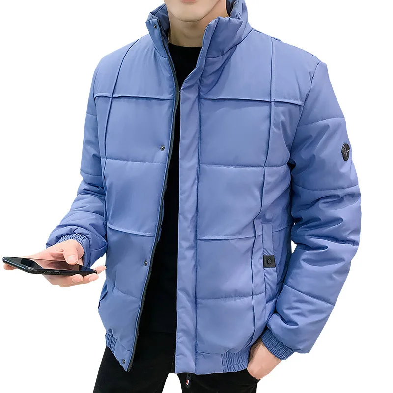 Мужская зимняя куртка, новинка 2021, хлопковая одежда, приталенная Корейская версия, короткая хлопковая куртка для пар, пуховая хлопковая оде...