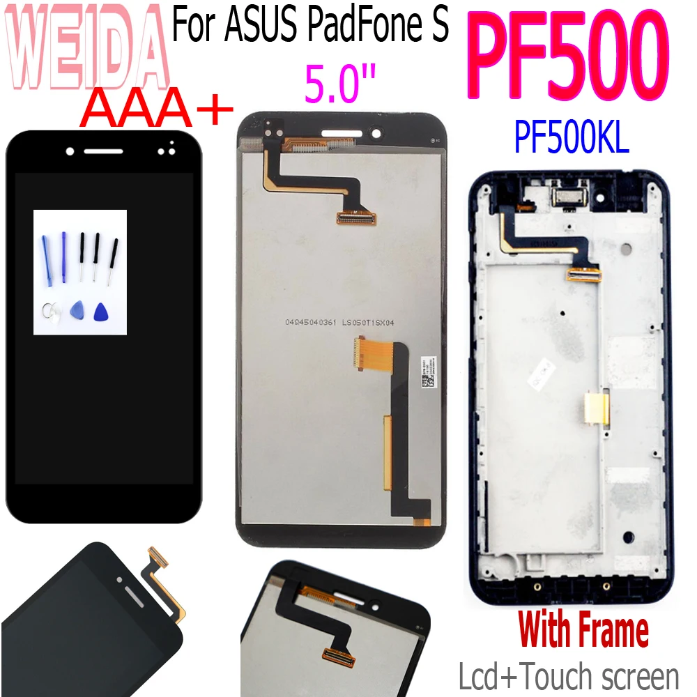 ЖК дисплей для ASUS PadFone S PF500KL 5 0 дюйма PF500 кодирующий преобразователь сенсорного