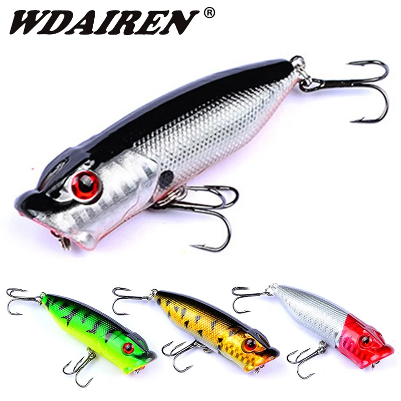 1 шт. Topwater Popper рыболовная приманка воблеры 6 5 см 12 г искусственные приманки из