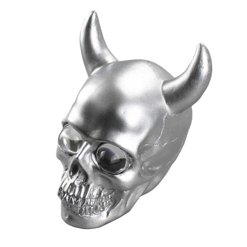 Передняя светодиодная фара 12 В с черепом для мотоцикла Honda Kawasaki Yamaha Suzuki Cafe Racer Old