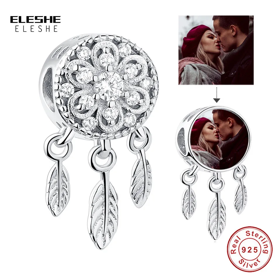 ELESHE 100% 925 пробы серебро CZ в стиле Ловец снов Шарма бусины шарма Браслеты