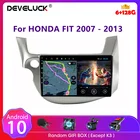 Автомобильное радио, мультимедийный видеоплеер, 10 дюймов, для HONDA FIT JAZZ 2007-2013, Android 10, 2 din, GPS-навигация, 4G Net Carplay, автомобильная стереосистема, DVD
