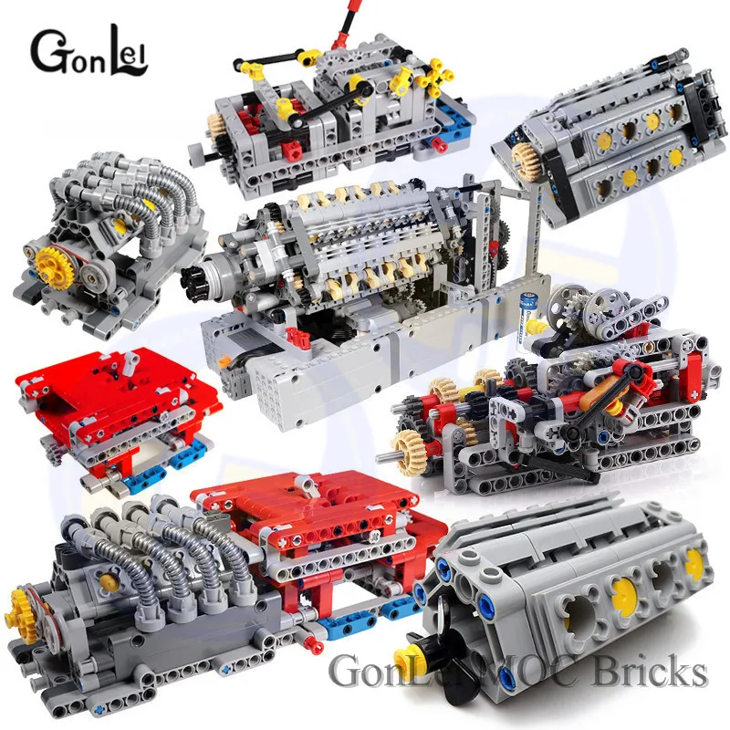 MOC 4911 V42 двигатель Technic 8 скоростей последовательный редуктор привод передняя подвеска рулевого управления автомобиля шасси системы строительные блоки игрушки