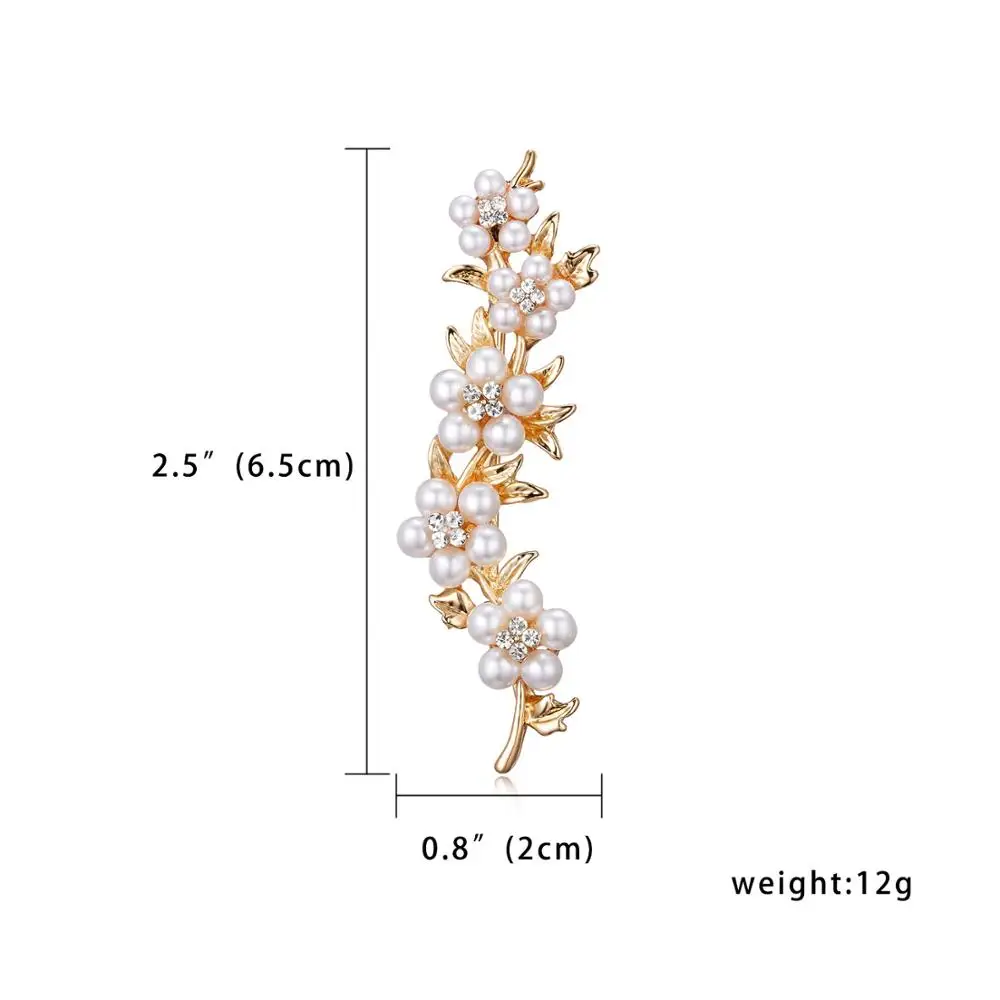 Flower Ринху цветок крупная брошь Хрустальная брошь «виноград» Броши Свадебные украшения креативный цветок брошь виноград булавки для женщин Элегантная жемчужная брошь - Окраска металла: Flower