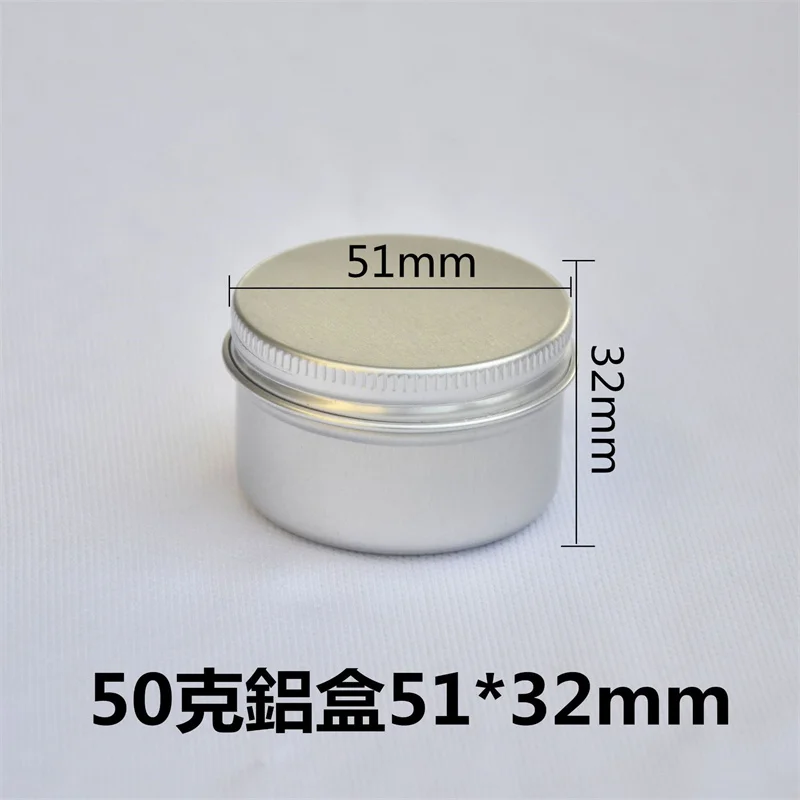 

300 X 1.7oz Empty Silver Aluminum Tin Jar Refillable Containers 50ml Metal Aluminum Cosmetic Sample Cans for Cosmetic, Lip Balm