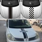 Стайлинга автомобилей, виниловые спортивные гоночные наклейки, наклейки на голову автомобиля для Nissan Juke Qashqai J11 J10 trail T32 T31 Honda Civic Fit dio 2019