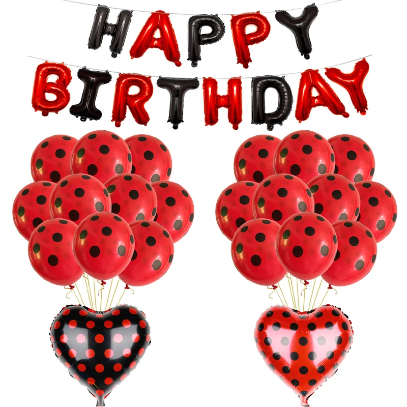 1 комплект латексные воздушные шары в горошек с божьей коровкой - купить по