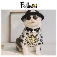 little daisy clothes for cat summer thin small dog sunscreen shirt trendy brand teddy bichon pet clothes supplier