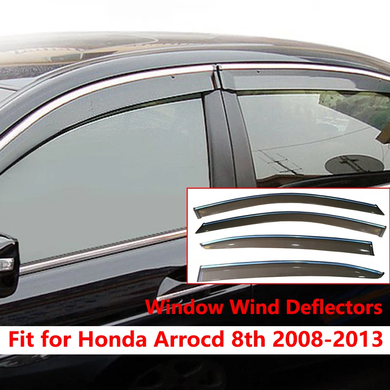 

Ветровые дефлекторы окон для Honda Accord 8-го поколения 2013 2012 2011 2010 2009 2008 Автомобильные Боковые оконные козырьки дождевики