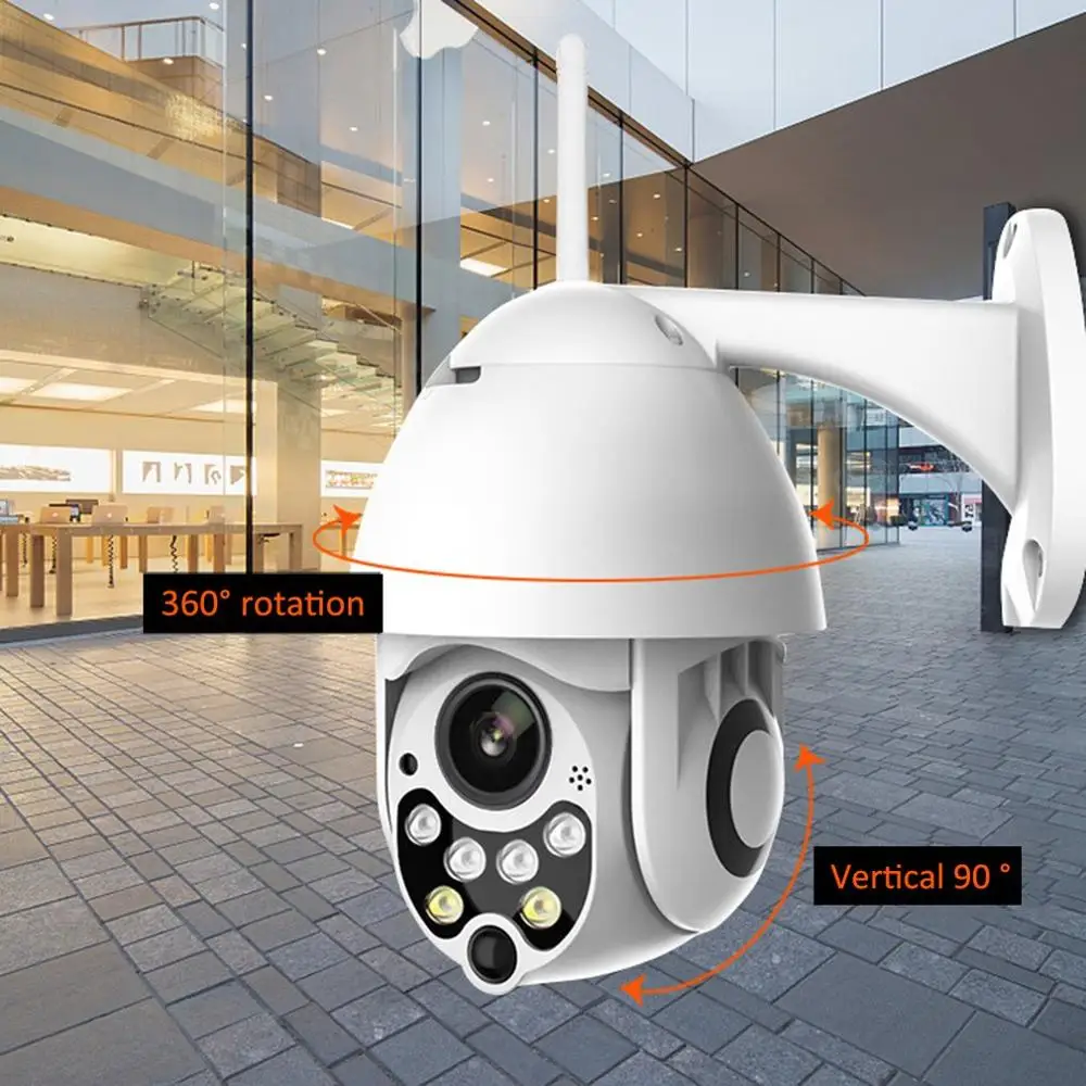 Автоматическое отслеживание наружная PTZ IP камера 1080P Скорость купольные камеры