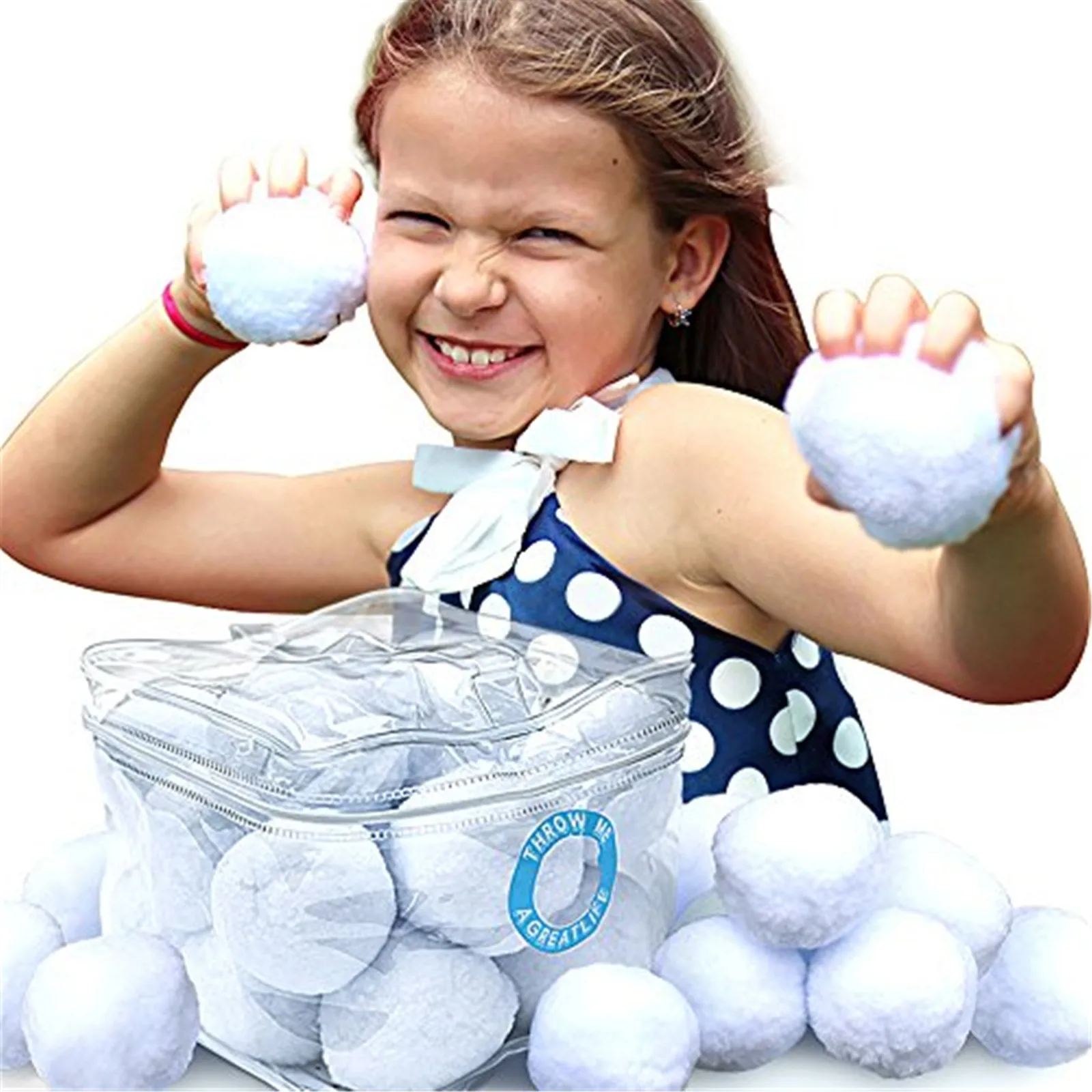 

7cm Snowball Indoor Snowball Fight Cloth Ball Artificial cloth fleece simulation snowball Children Team Festival Gift 25/50pc