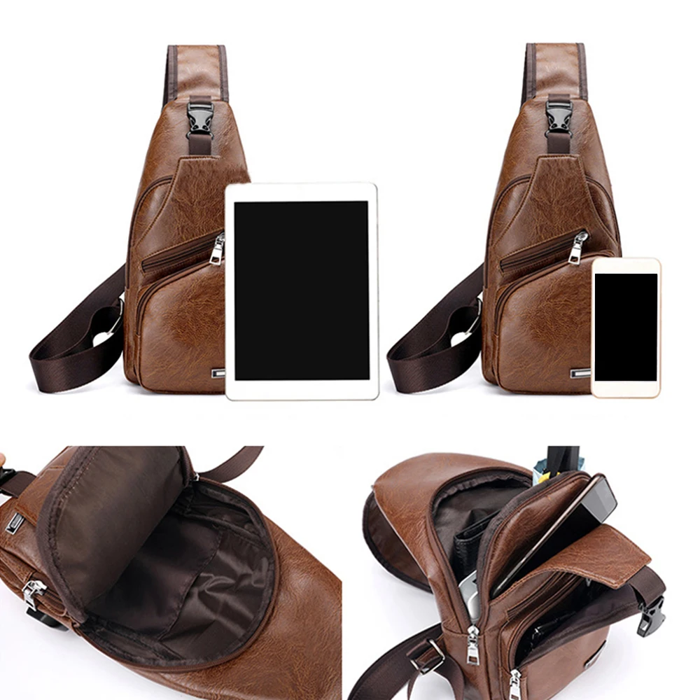 Мужские сумки через плечо USB нагрудная сумка дизайнерская сумка-мессенджер