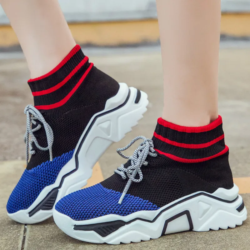 Женские кроссовки высокого качества с подбором цветов 2019 дышащие женские