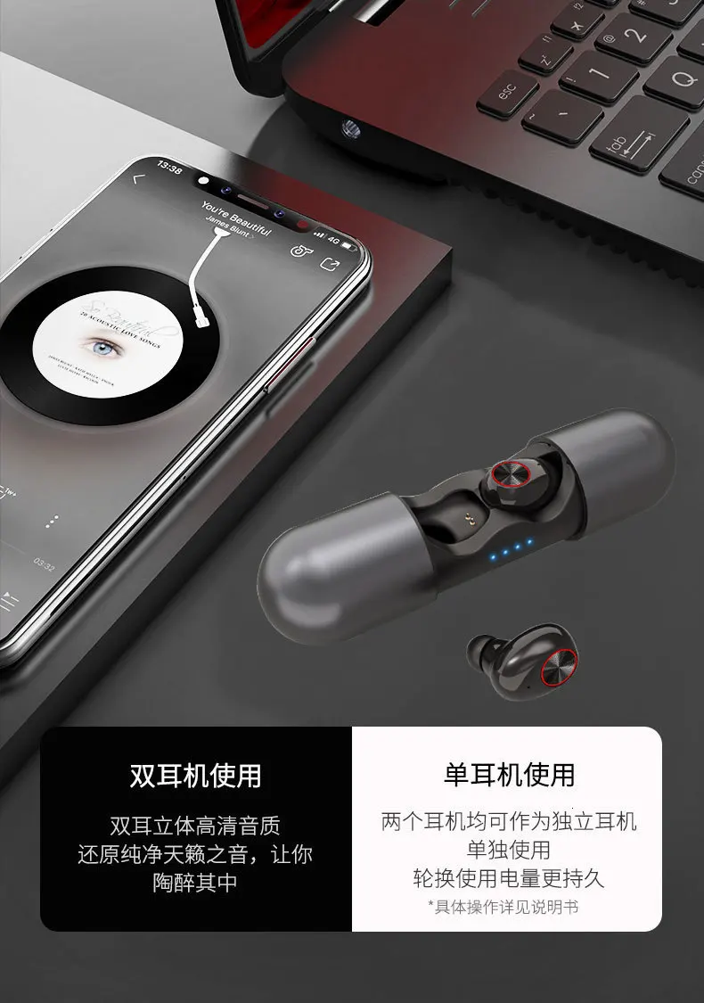 Yinyoo A14 Bluetooth 5,0 TWS Беспроводные водонепроницаемые наушники-вкладыши Bluetooth с шумоподавлением