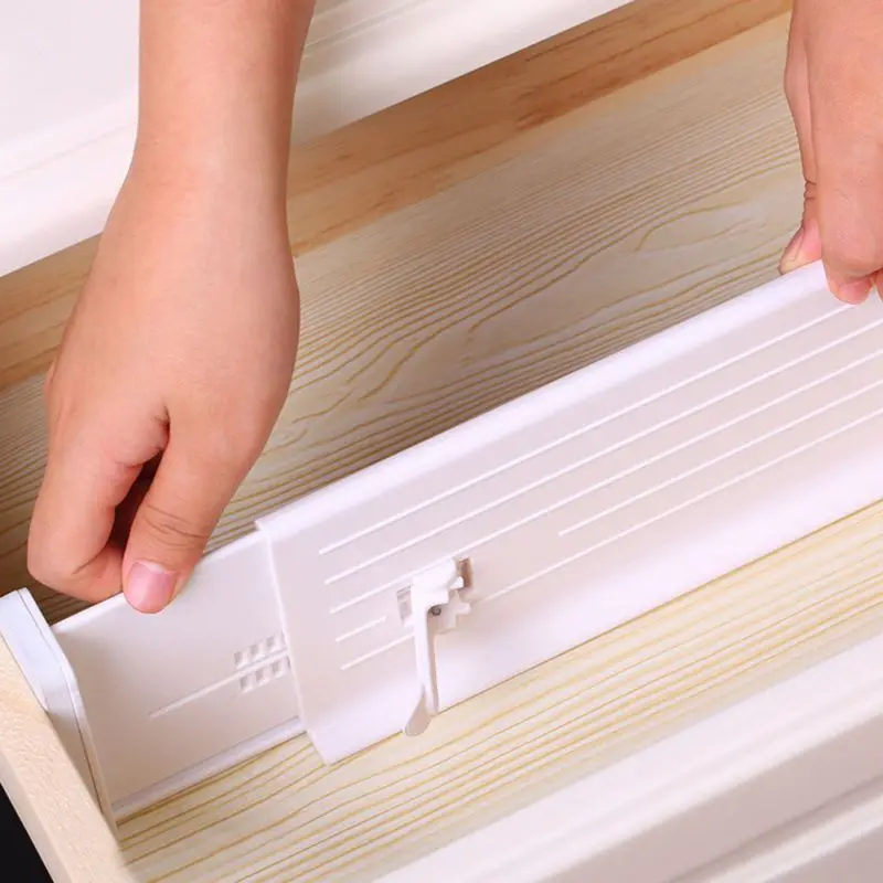 

Retractable Storage Drawers Divider Adjustable ABS Organizer Storage Cabinet Drawer Separator Divider Grid For Bedroom Wardrobe