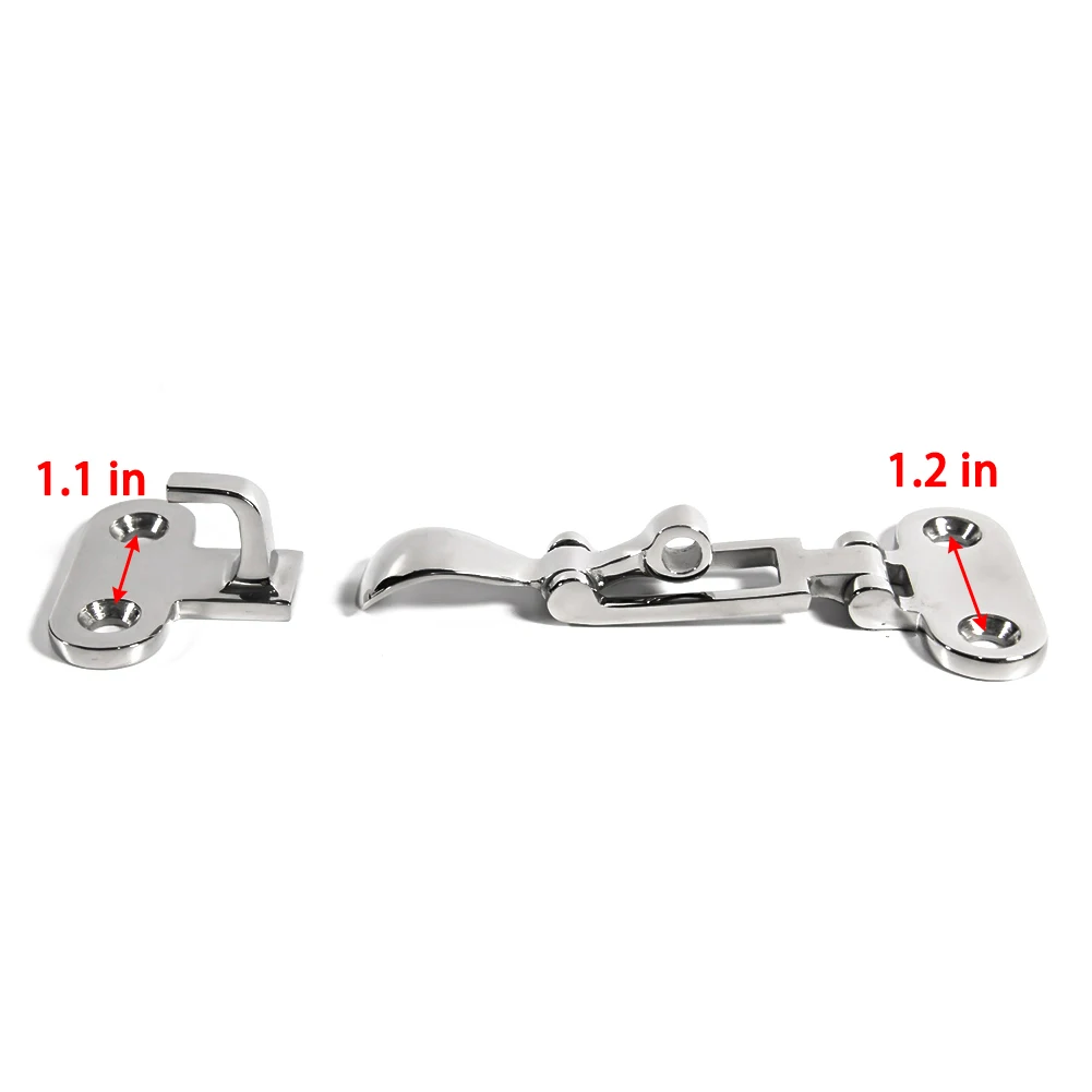 

1pcs Anti-Rattle Latch Fastener Clamp Boat Locker Hatch Marine Grade Heavy Duty 316 Stainless Steel 4-3/8" Deck Cabin Hardware