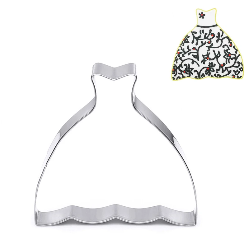 Новинка; Для свадебного печенья фрезы металла платье печенья вечерние Свадебный декор cozinha DH013