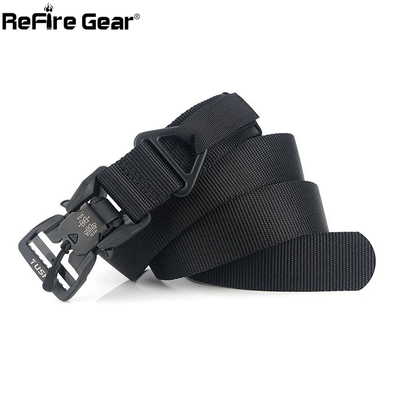 ReFire gear нейлоновые пояса для мужчин Магнитный военно-тактический страйкбол ремень армейский боевой сверхмощный быстрый выпуск Молл системы поясницы