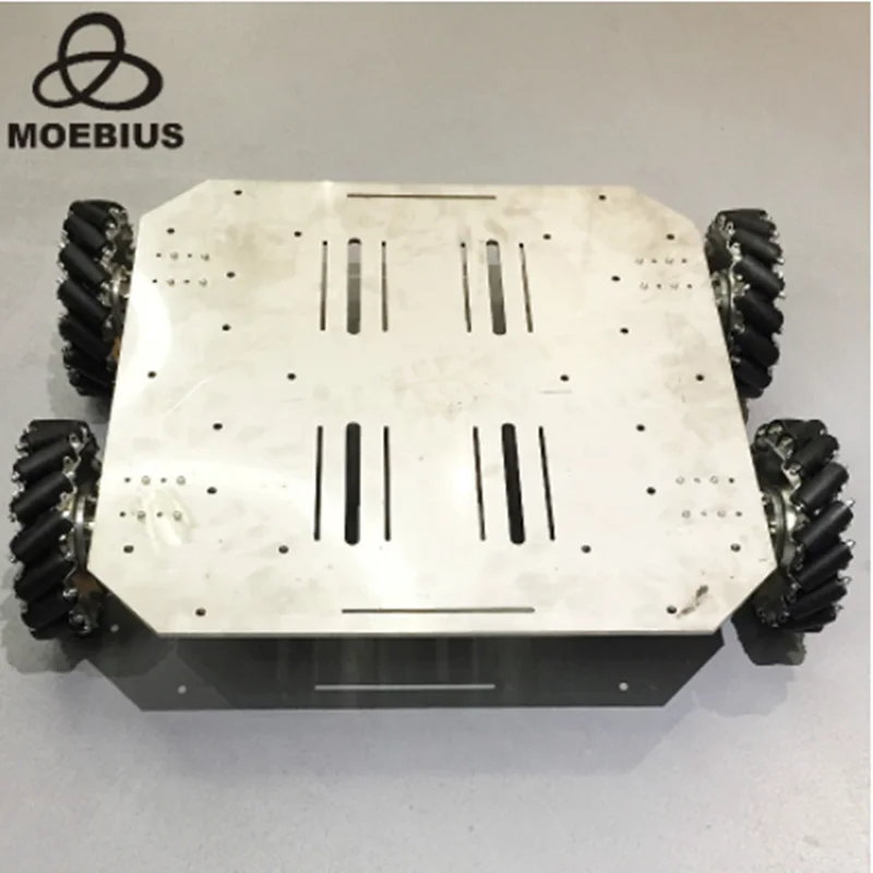 70kg Heavy-Duty Mecanum Wheel Trolley Omnidirectional  Mobile Robot Metal Chassis for Research