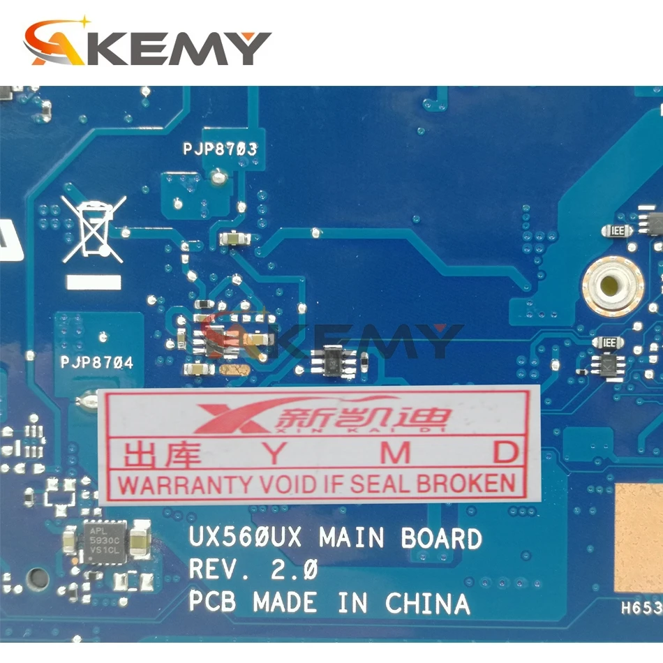 akemy ux560ux laptop motherboard for asus zenbook flip q524uq original mainboard 8gb ram i7 7500u gt940mx free global shipping