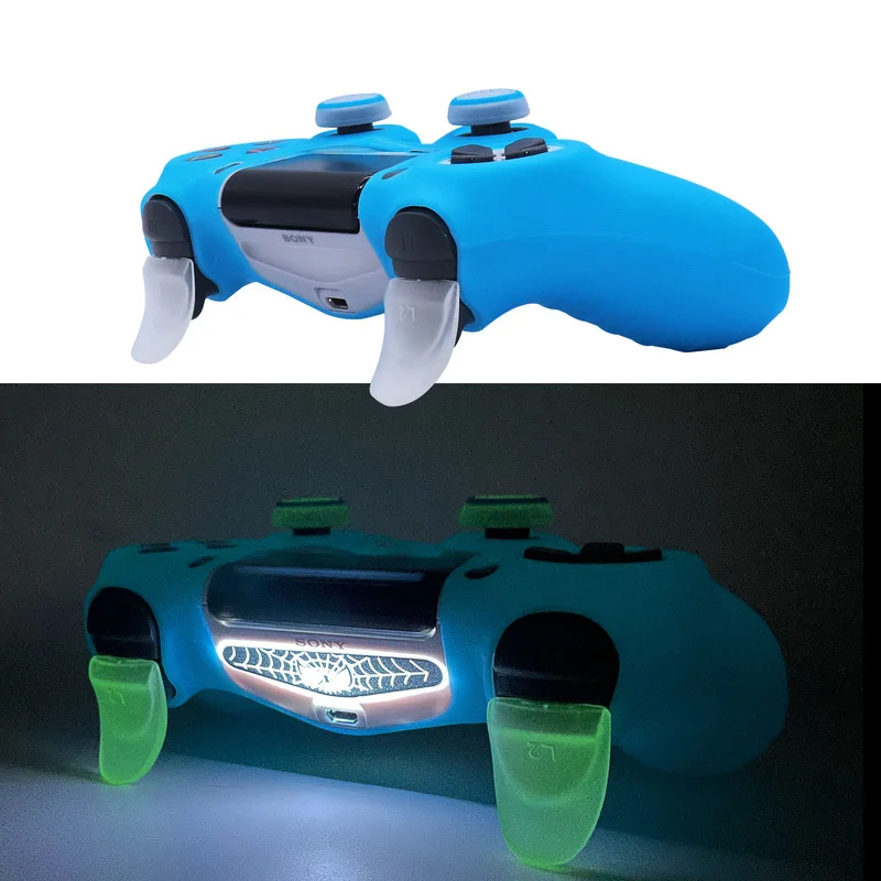 Светящийся Мягкий силиконовый чехол для контроллеров Playstation 4 Dual shok PS4 аксессуары