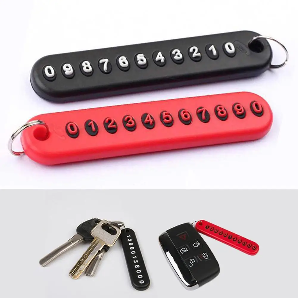 

DIY Anti-Lost Phone Number Pendant Car Key Chian Keyring Handbag Hanging Decor