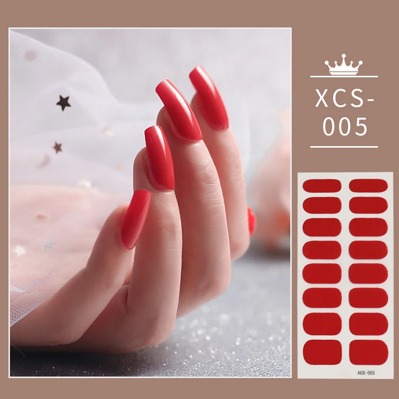 

2021 New Designs Nail Stickers Full Nail Polish Wraps With Nail ART