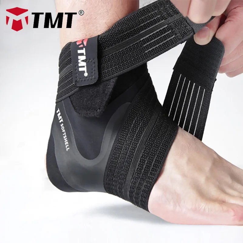 Фиксатор голеностопа TMT для фитнеса регулируемые эластичные армированные