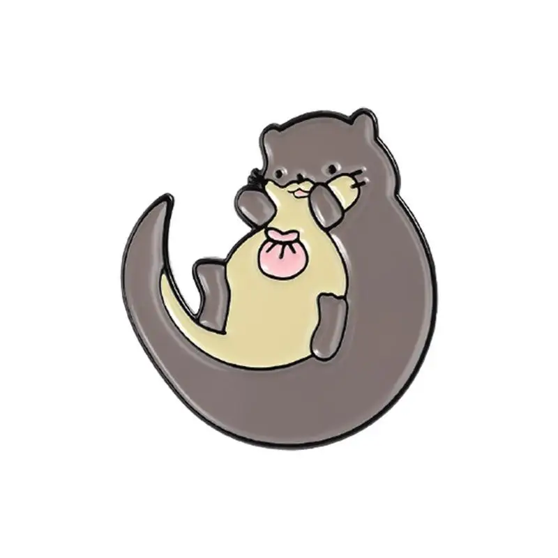 Мультфильм Emaille Egel Otter pinguirin Дракон значок брошь на заказ Reversspeldjes Gekleurde Decoratieve Overhemd