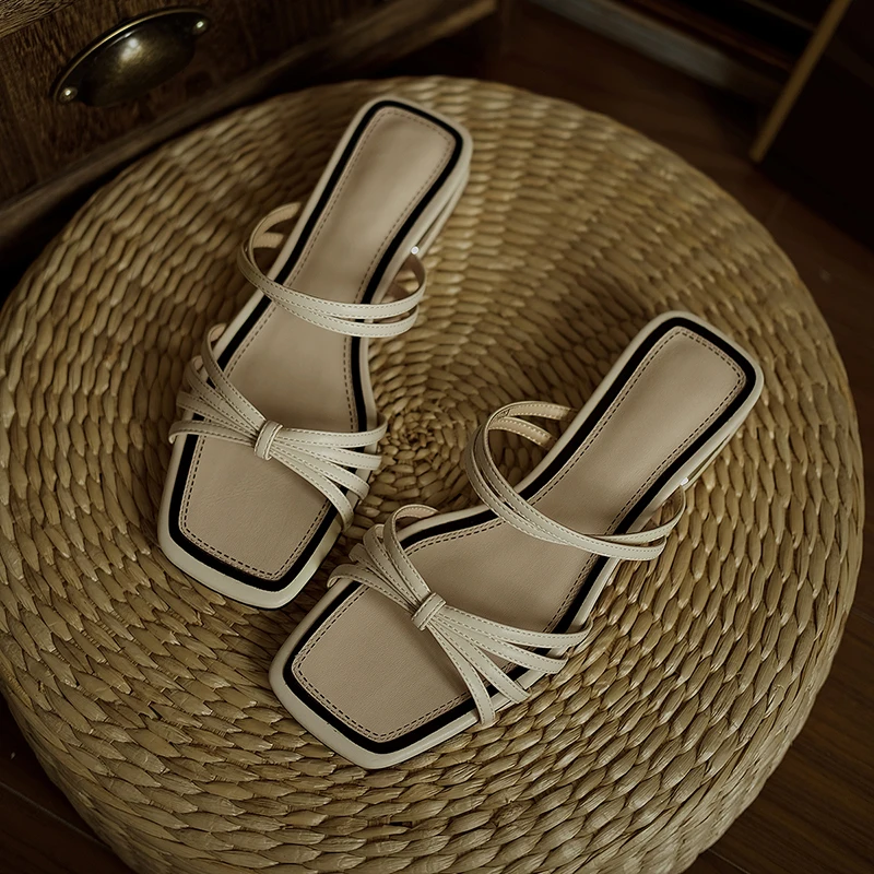 Сандалии Krazing pot simper женские на низком каблуке стильные однотонные босоножки из