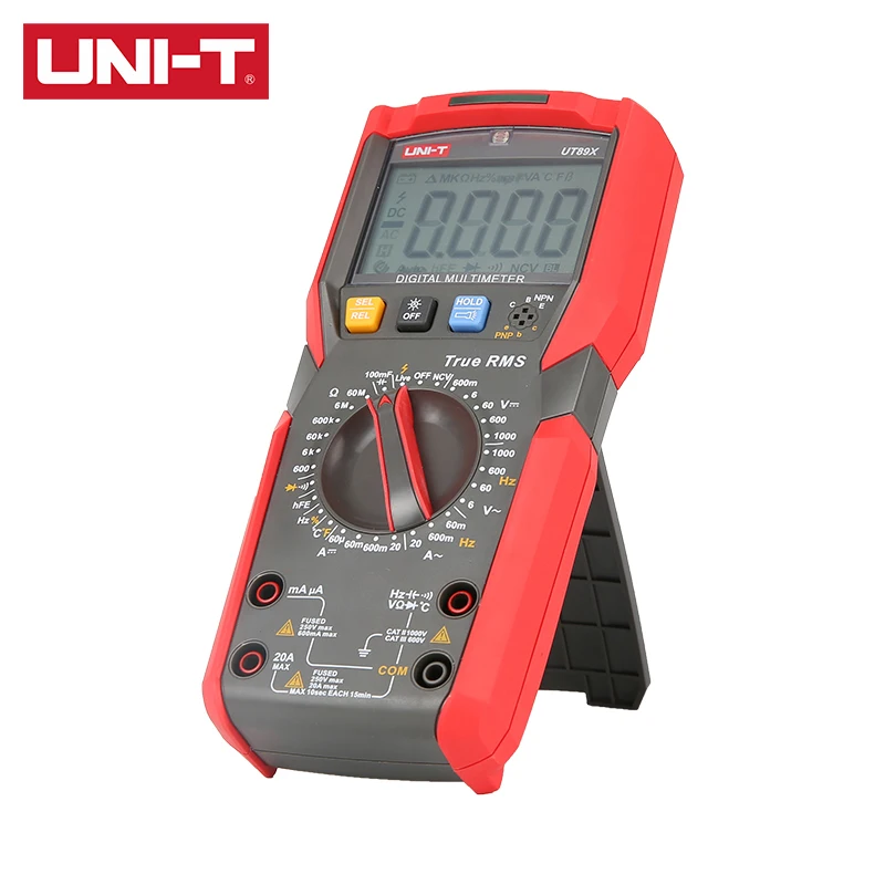 Uni-t Multímetro Digital Profissional Ut89x Ut89xd Ut89xe ac dc Voltmete Led Ncv 20a Retroiluminação Automática Anti-queda Tester