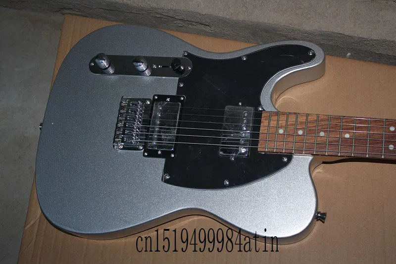 Высокое качество на заказ 6 струн левая рука серебро P90 пикап электрогитара @