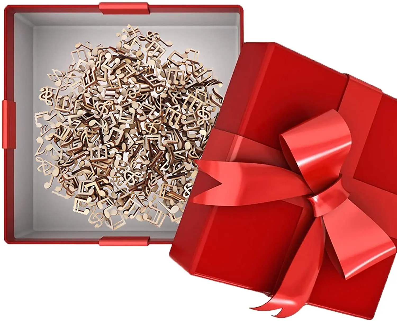 

300pcs Wooden Snowflake Musical Note Christmas Tree Hanger Ornament For Music 2020 Xmas New Year Decorations