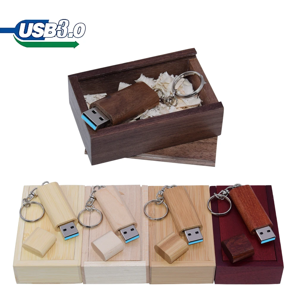 

USB-флеш-накопитель деревянный с коробкой, 64/8/16/32/4 ГБ