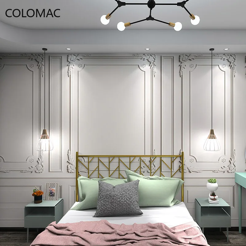 

Colomac Custom Nordic Imitation Plaster Line Wallpaper 8d KOL Simple Bedroom Background Mural Home Decor Luxury Dropshipping