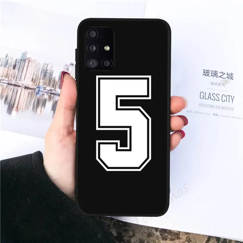 

Football Lucky number Phone Case black For Samsung galaxy S 21 20 10 8 A 51 71 50 21s 70 40 20 20e note 10 plus Ultra 5g fe