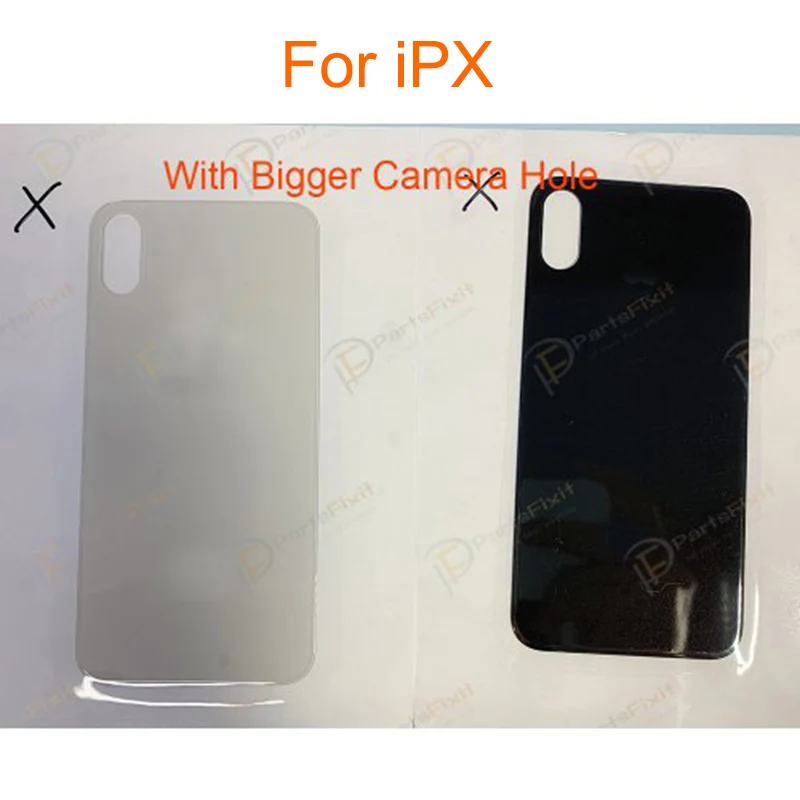 Замена заднего стекла для iPhone X с большим отверстием камеры заднее стекло|Корпусы