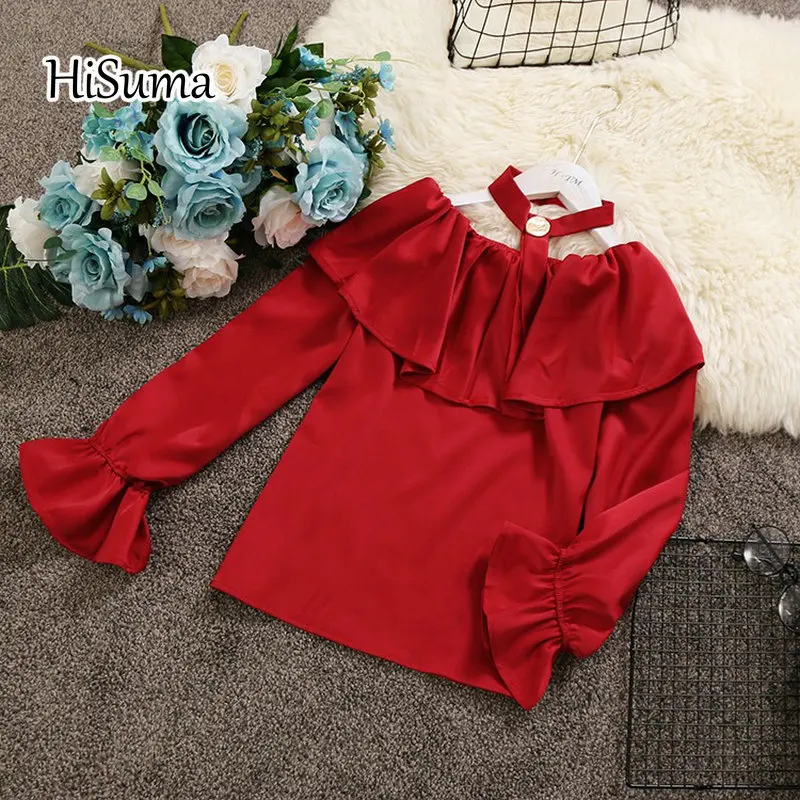 Женская атласная блузка винтажная с одним воротником воротником-лодочкой