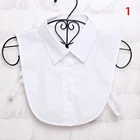 Винтажный съемный воротник рубашки, черный, белый воротник рубашки, накладной воротник, лацкан, блузка, топ, женские аксессуары для одежды, оптовая продажа