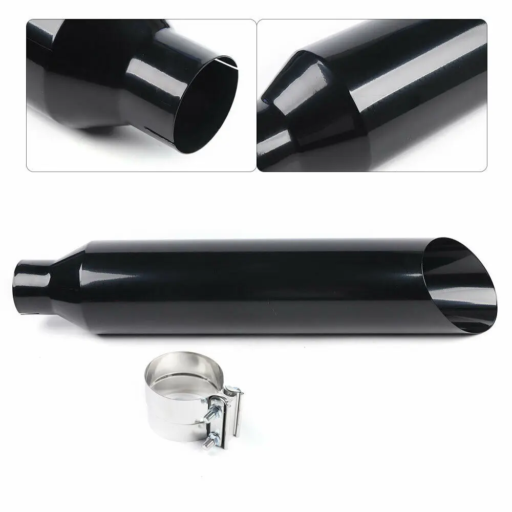

5" Inlet 8" Outlet Miter Cut Diesel Smoker Exhaust Stack Tip 36" length Black