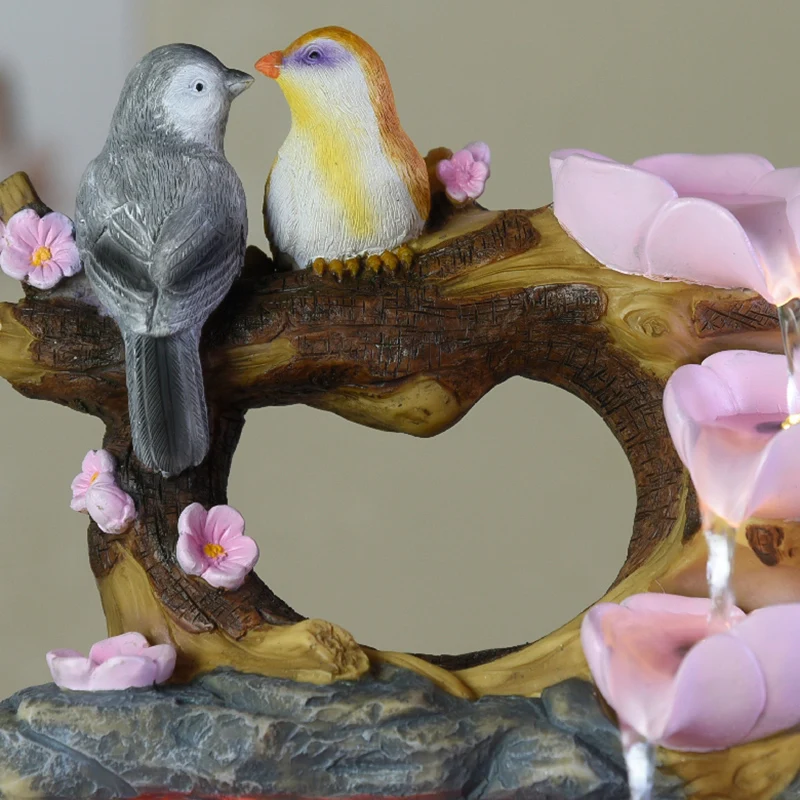 110 В/220 В современный свадебный подарок смоляная Цветочная птица водный фонтан