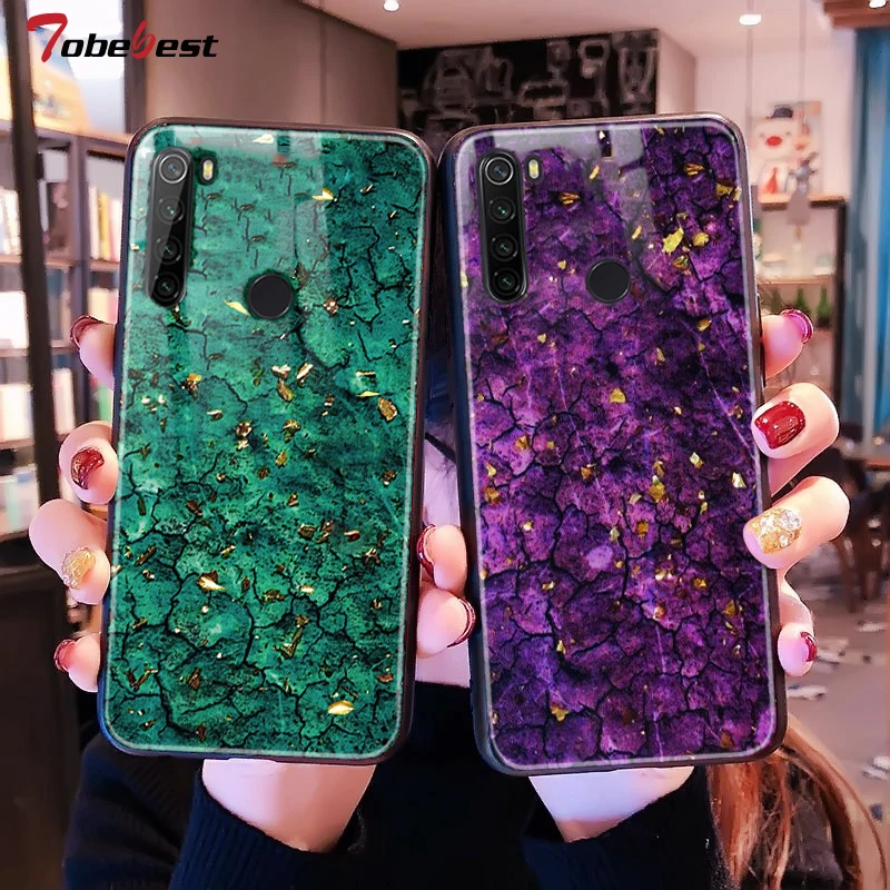 Силиконовый чехол для Xiaomi Redmi Note 9 9S 8 8T 7 6 5 Pro 9A 9C 8A 7A 6A 10X 5G с мраморной золотой