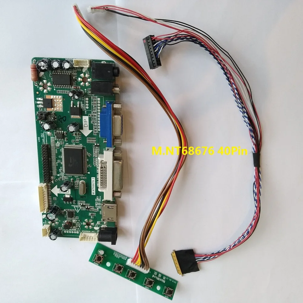 

LED audio LVDS M.NT68676 DVI VGA LCD HDMI controller kit board display for LP133WH2-TLGA 1366X768 panel screen 40pin 2019