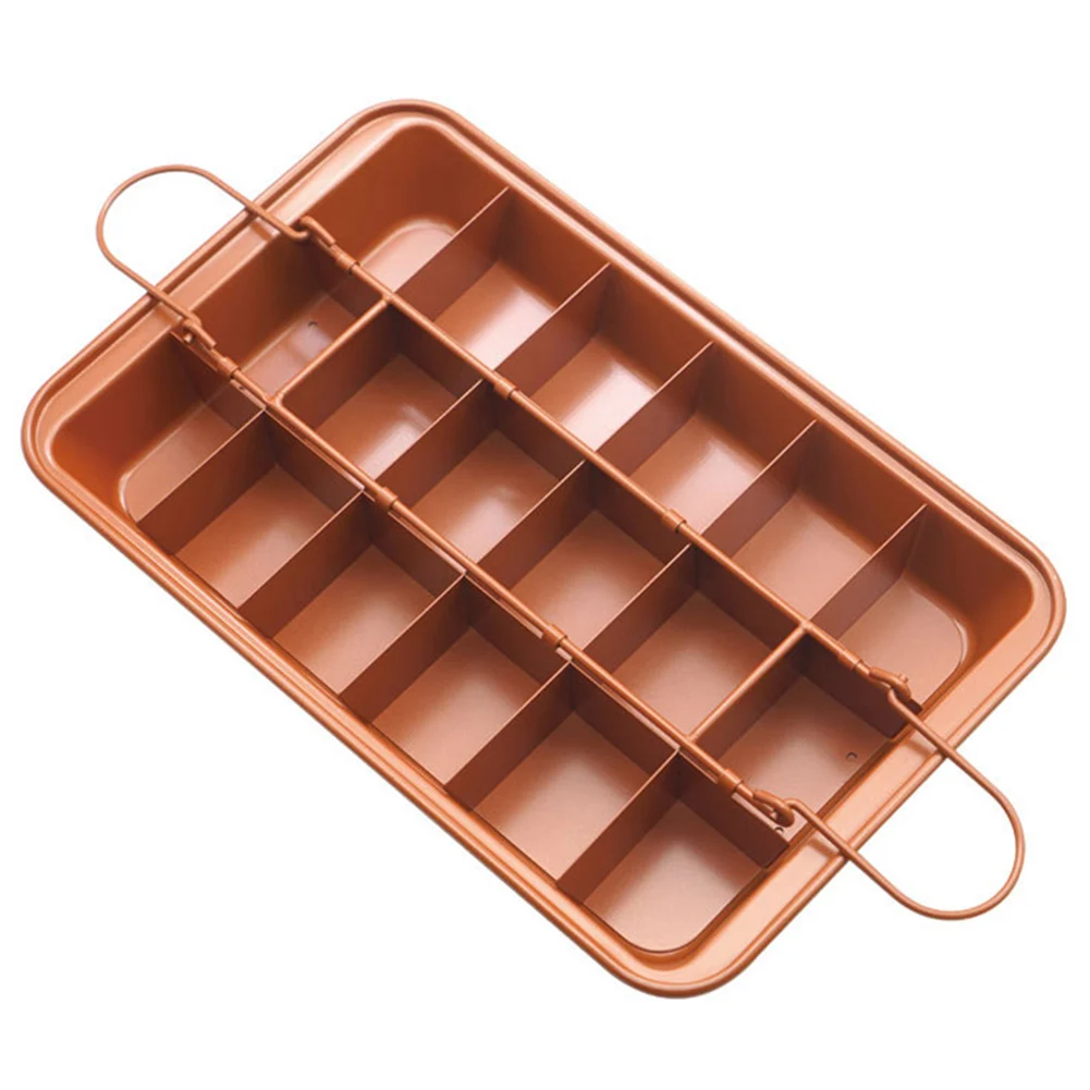 

Brownie Pan Non Stick Cake Baking Pans with Dividers 18 Pre-slice Brownie Baking Tray Bakeware B88
