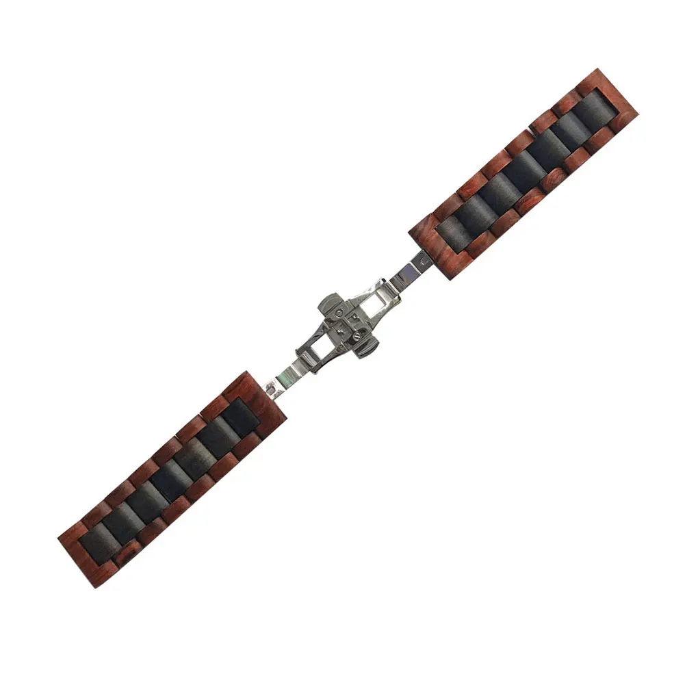 

Universal 20mm 22mm Butterfly Buckle Watchband For Fossil Q Wood Replacement Watch Band Strap For Garmin Active S Wirststrap