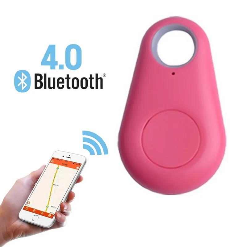 red Портативный мини gps трекер Домашние животные Смарт Bluetooth gps трекер анти-потеря водонепроницаемый собака трекер gps ключи Smartbags оборудование - Цвет: red